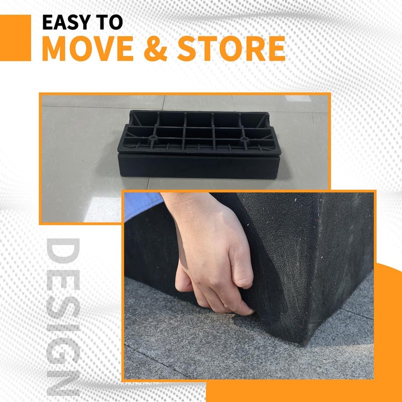 WECARLLE Curb Ramps for Driveway Curb Ramp 2.8 Inch Rise 2 Pack Threshold Ramp for Low Cars Ramps for Lawn Mower to Shed 7000lbs Load Capacity - Image 3